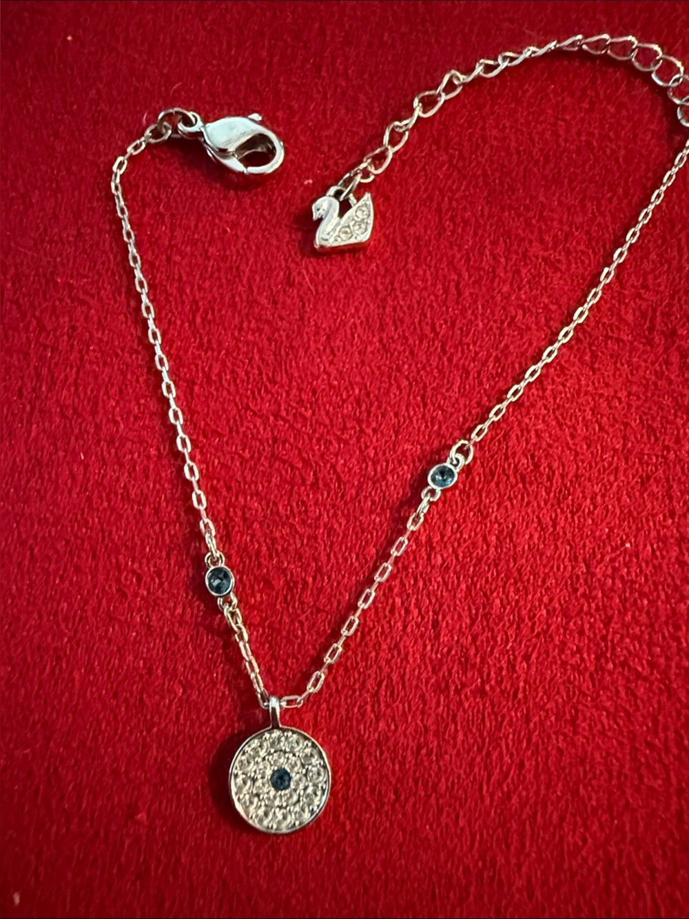 Swarovski Crystal Silver Evil Eye Bracelet